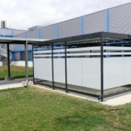 Raucherkabine R20 Economy in Sonderausführung für Endress Flowtec / Frankreich